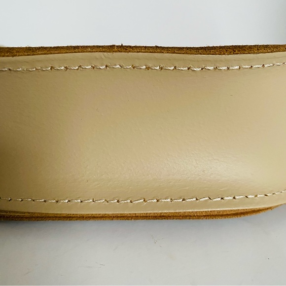 Brit-Stitch Half -Pint Satchel Cream Leather Bag Crossbody NWOT - Picture 7 of 12